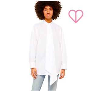 Kate spade poplin tie neck blouse